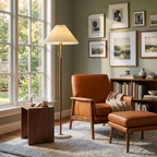 Pleated Fabric Marble Floor Lamp