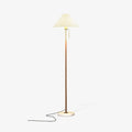 Pleated Fabric Marble Floor Lamp
