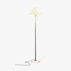Pleated Fabric Marble Floor Lamp