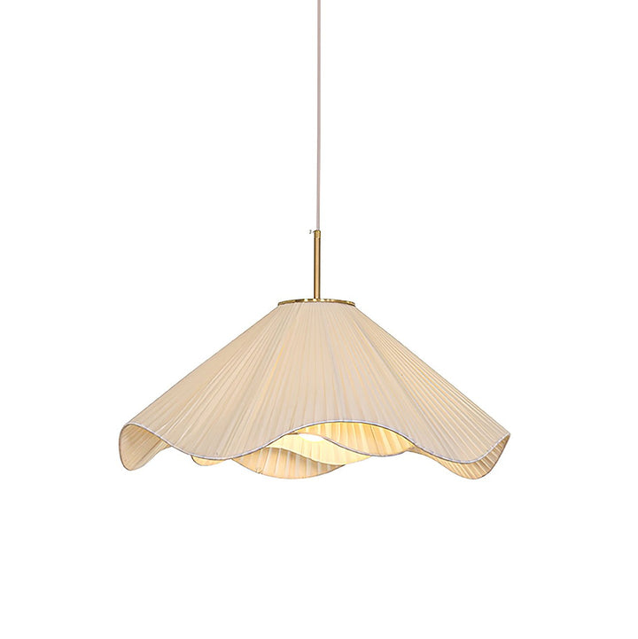 Pleated Fabric Wavy Pendant