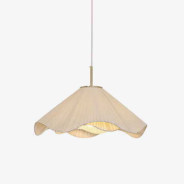 Pleated Fabric Wavy Pendant