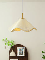 Pleated Fabric Wavy Pendant