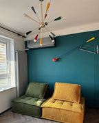 Modern Colorful Art Chandelier in Lounge Area