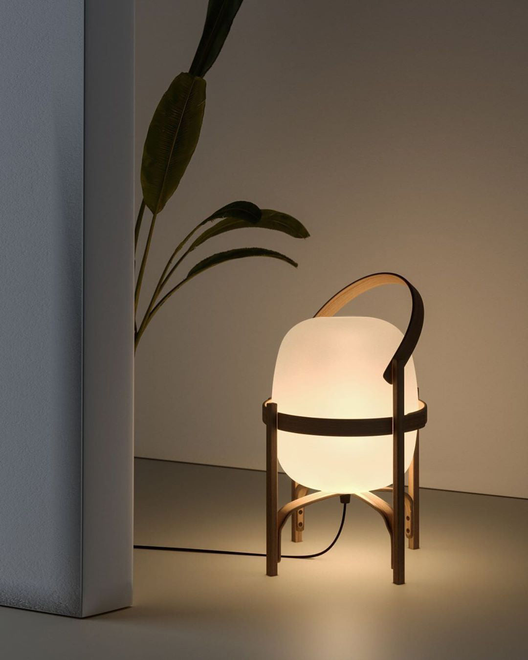 Tragbare Laterne Glas-Tischleuchte