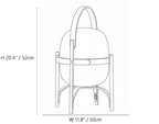 Modern Wooden Handle Accent Table Lamp Style C Line Art Dimension Diagram