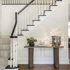 Prism Crystal Cube Table Lamp in Entryway Foyer Setting
