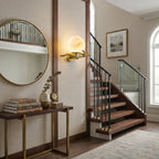 Branch Alabaster Sphere Sconce Light Over Entryway Console
