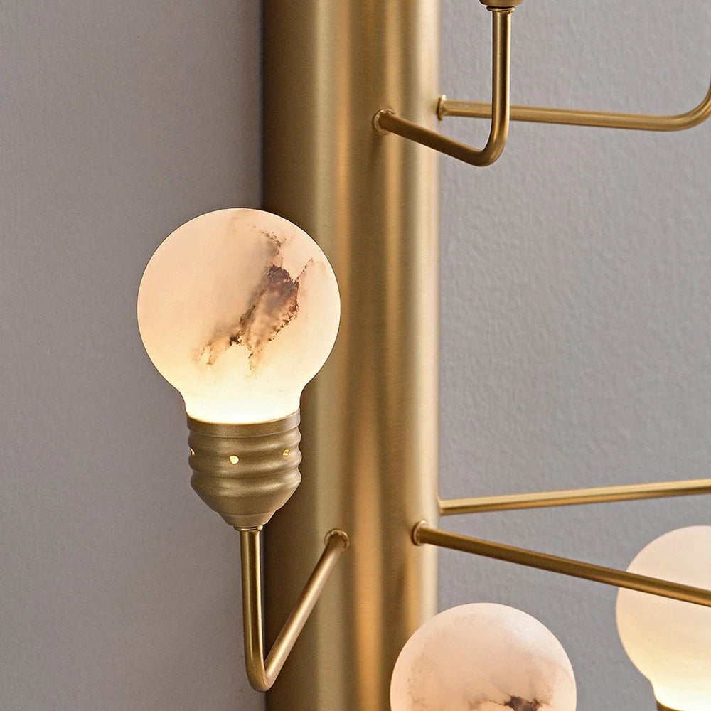 Raggiera Alabaster Globe Wall Sconce