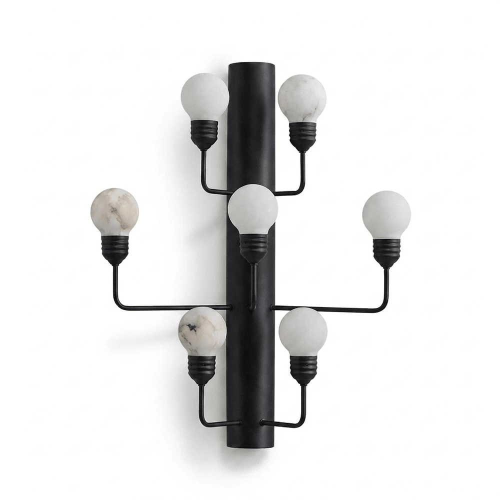 Raggiera Alabaster Globe Wall Sconce