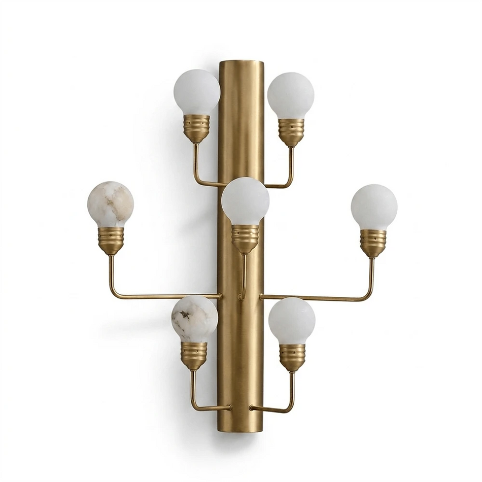 Raggiera Alabaster Globe Wall Sconce