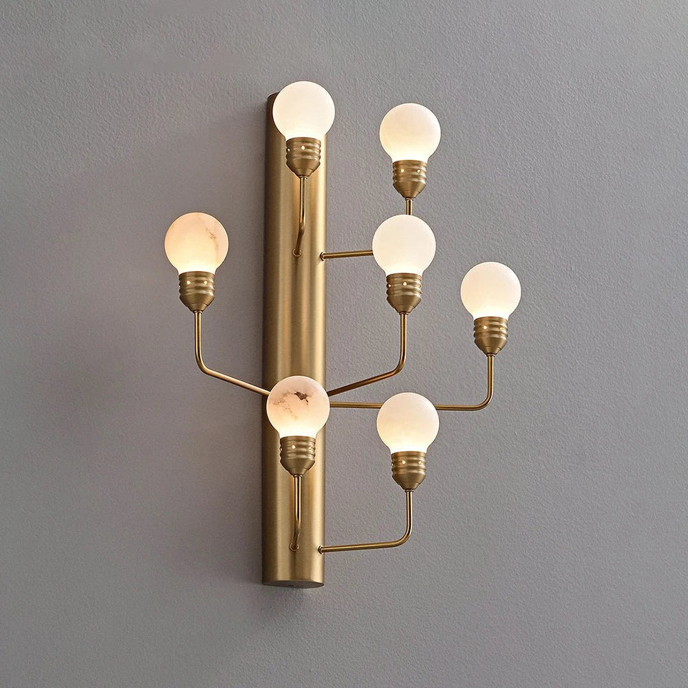 Raggiera Alabaster Globe Wall Sconce