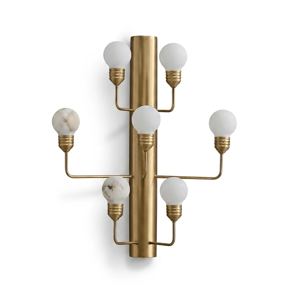Raggiera Alabaster Globe Wall Sconce