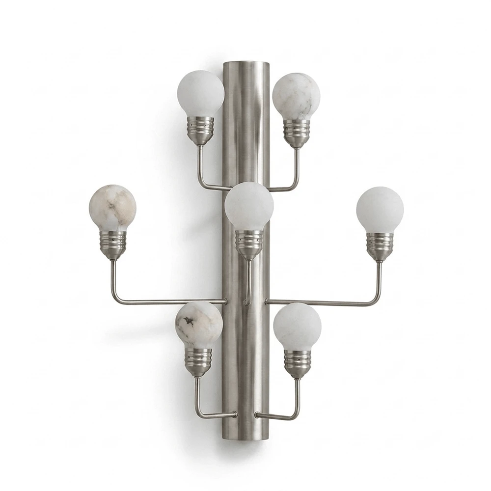 Raggiera Alabaster Globe Wall Sconce