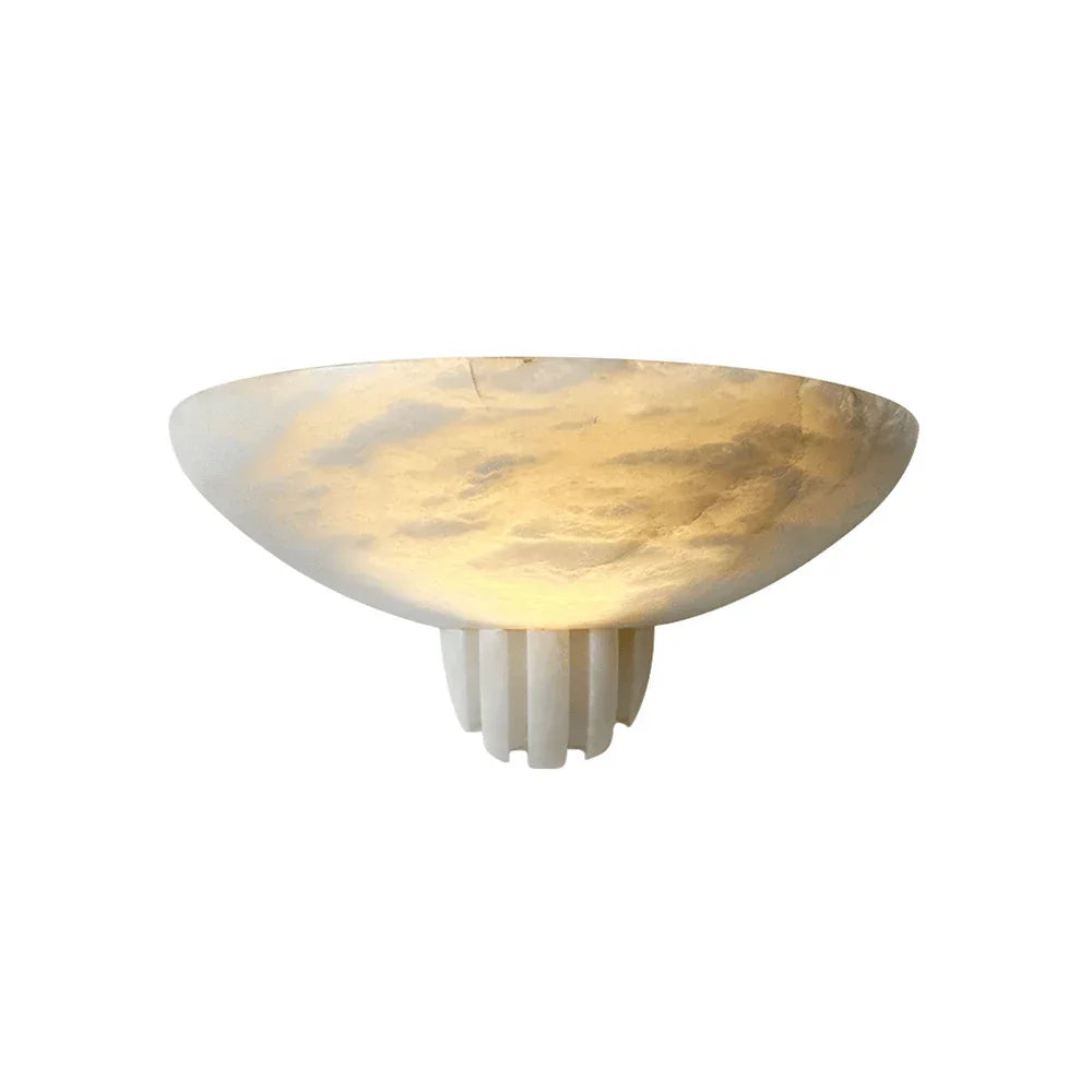 Rare Alabaster Art Wall Lamp