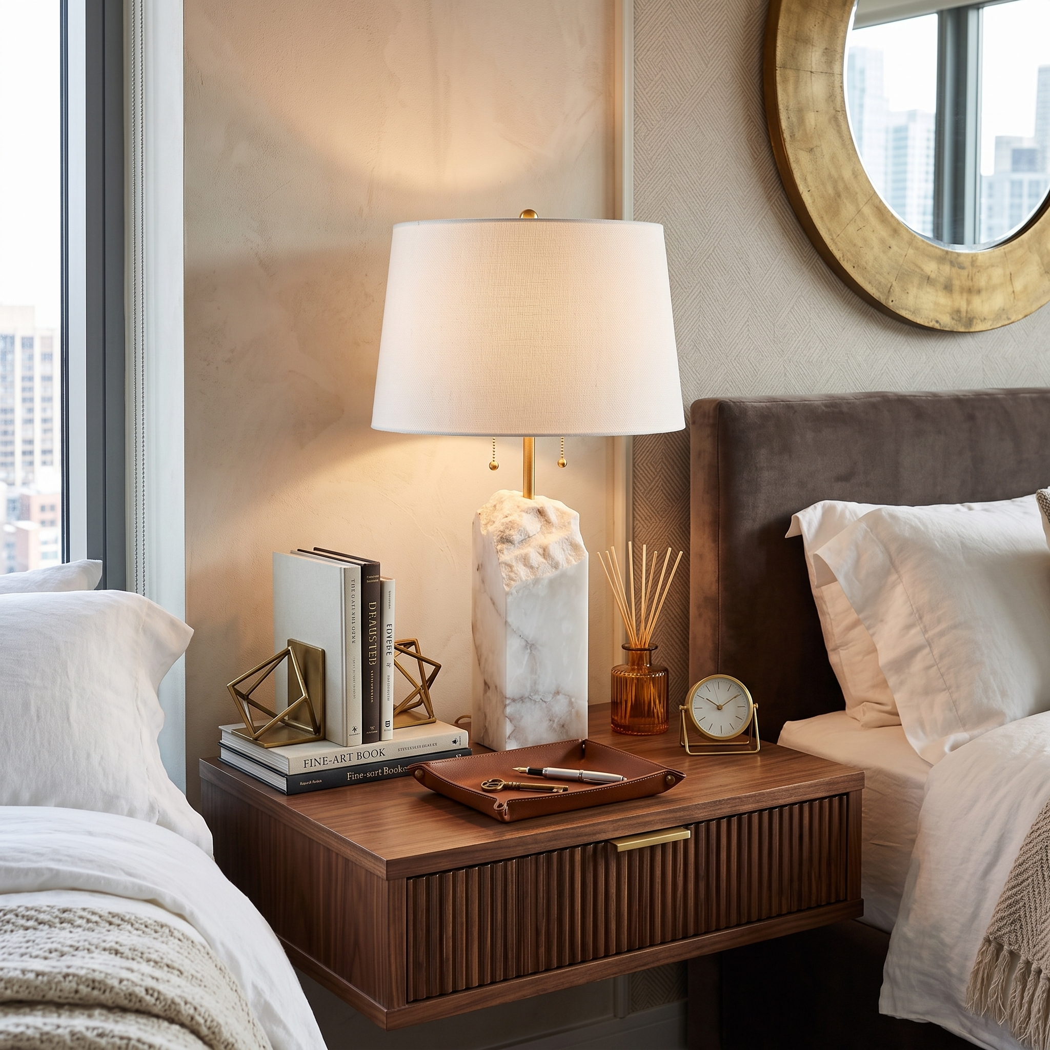 Raw Element Alabaster Table Lamp