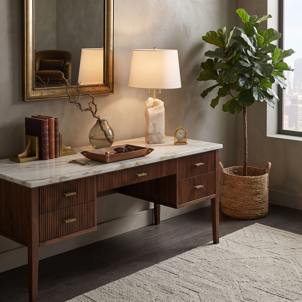 Raw Element Alabaster Table Lamp