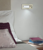 Recessed Adjustable LED Reading Light Over Bed Headboard