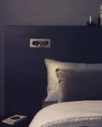 Modern Recessed Bedside Reading Light Over Headboard