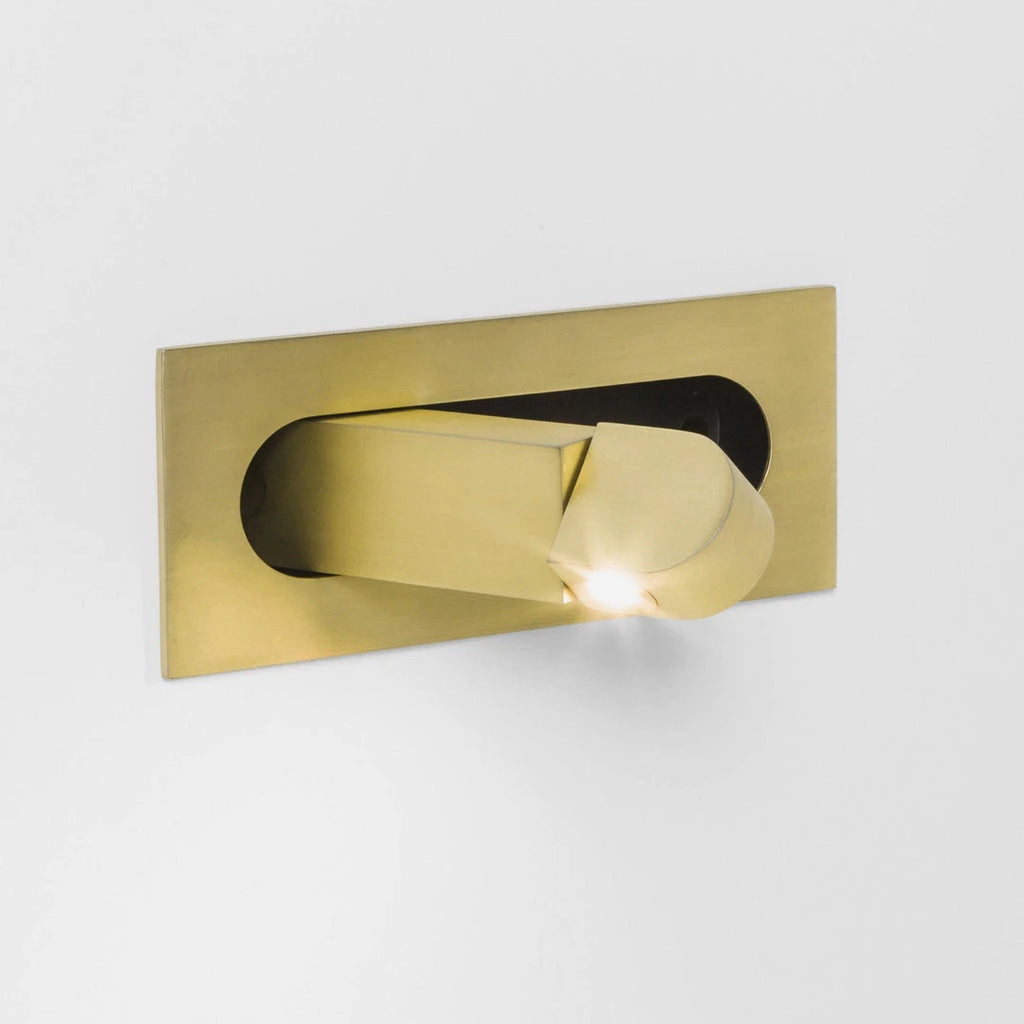 Brass Recessed Adjustable LED Reading Light Studio Display