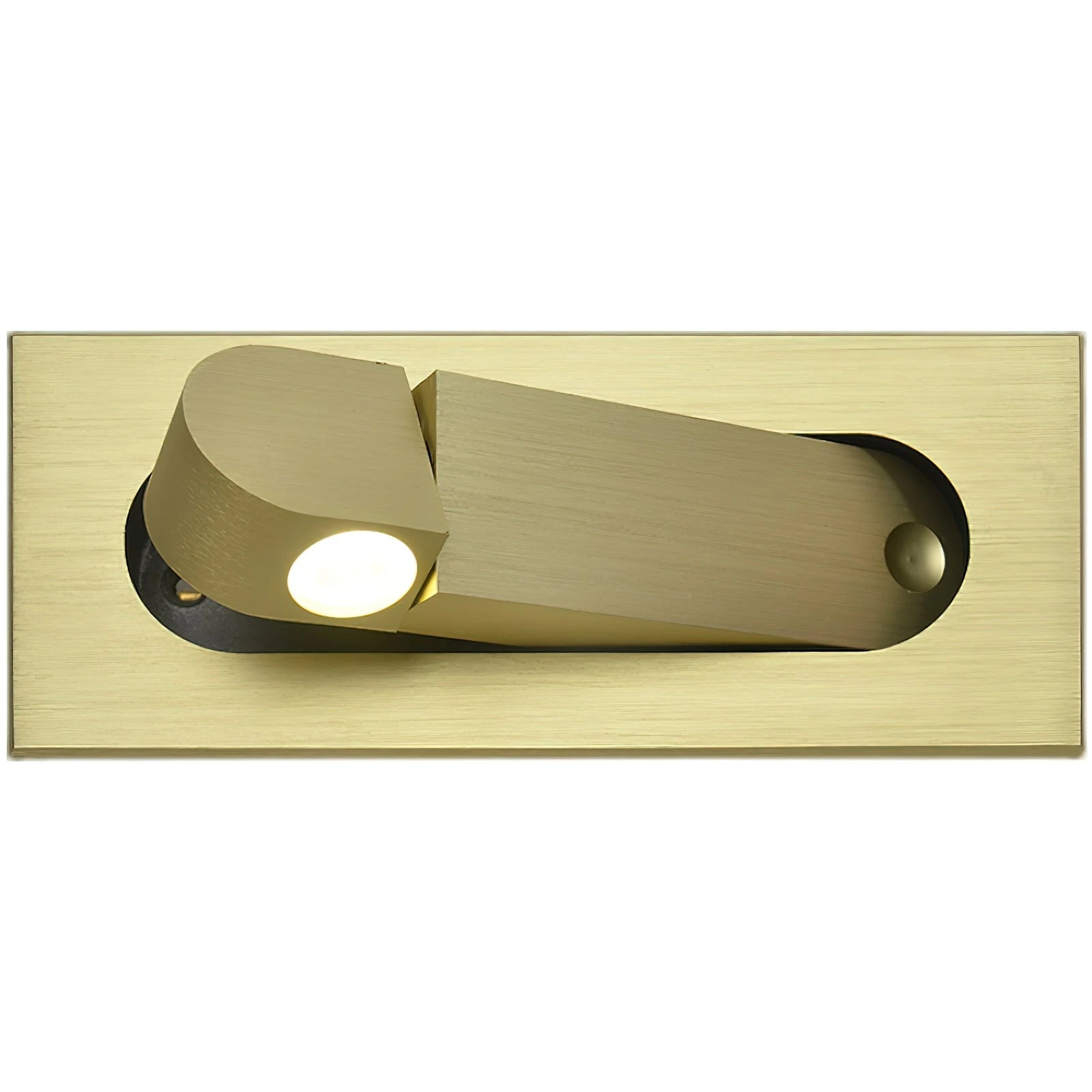 Brass Recessed Adjustable Reading Wall Light Studio Display