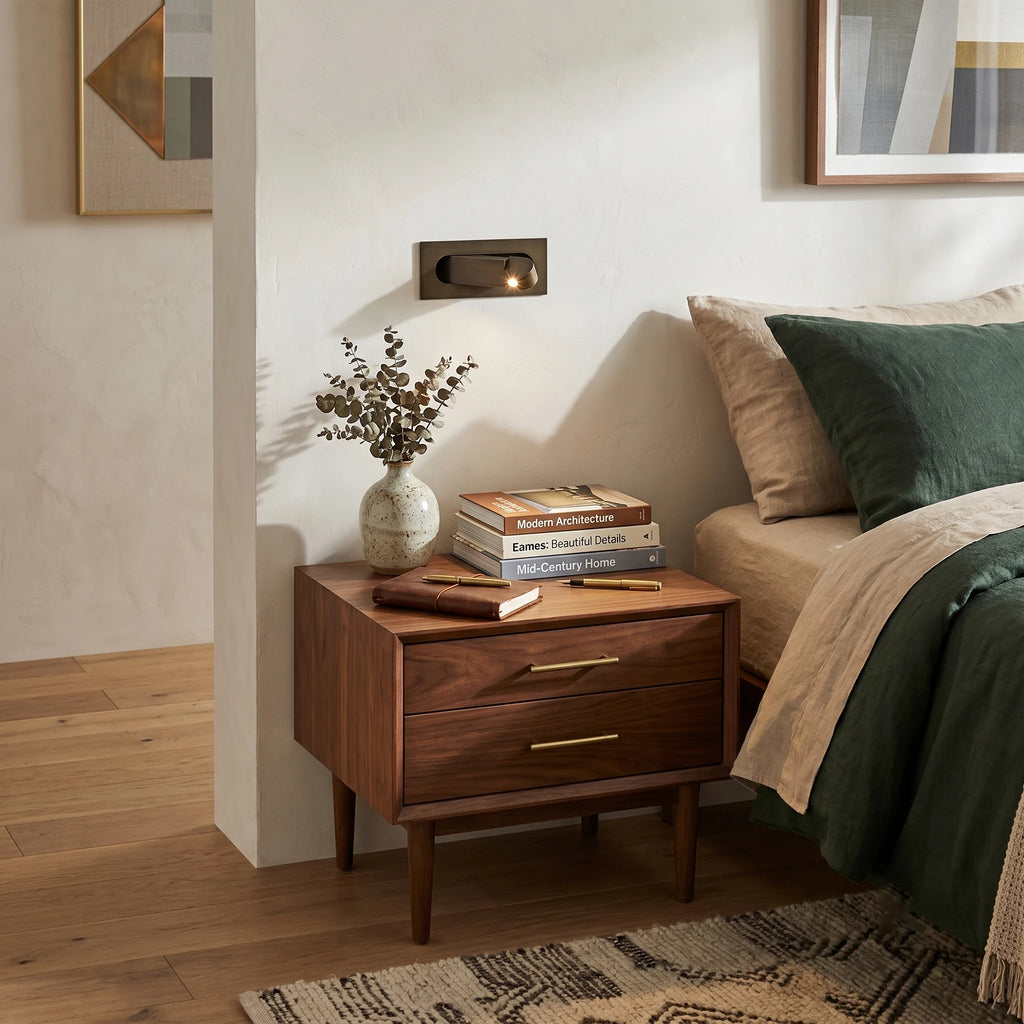 Modern Bedside Reading Wall Light Over Nightstand