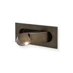 Modern Recessed Adjustable Reading Wall Light on Pure White Background