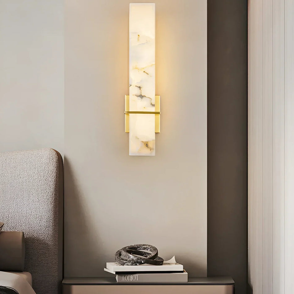 Rectangle Alabaster Milan Wall Sconce