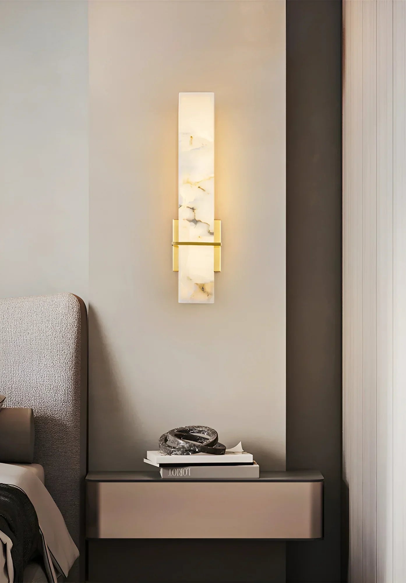 Rectangle Alabaster Milan Wall Sconce