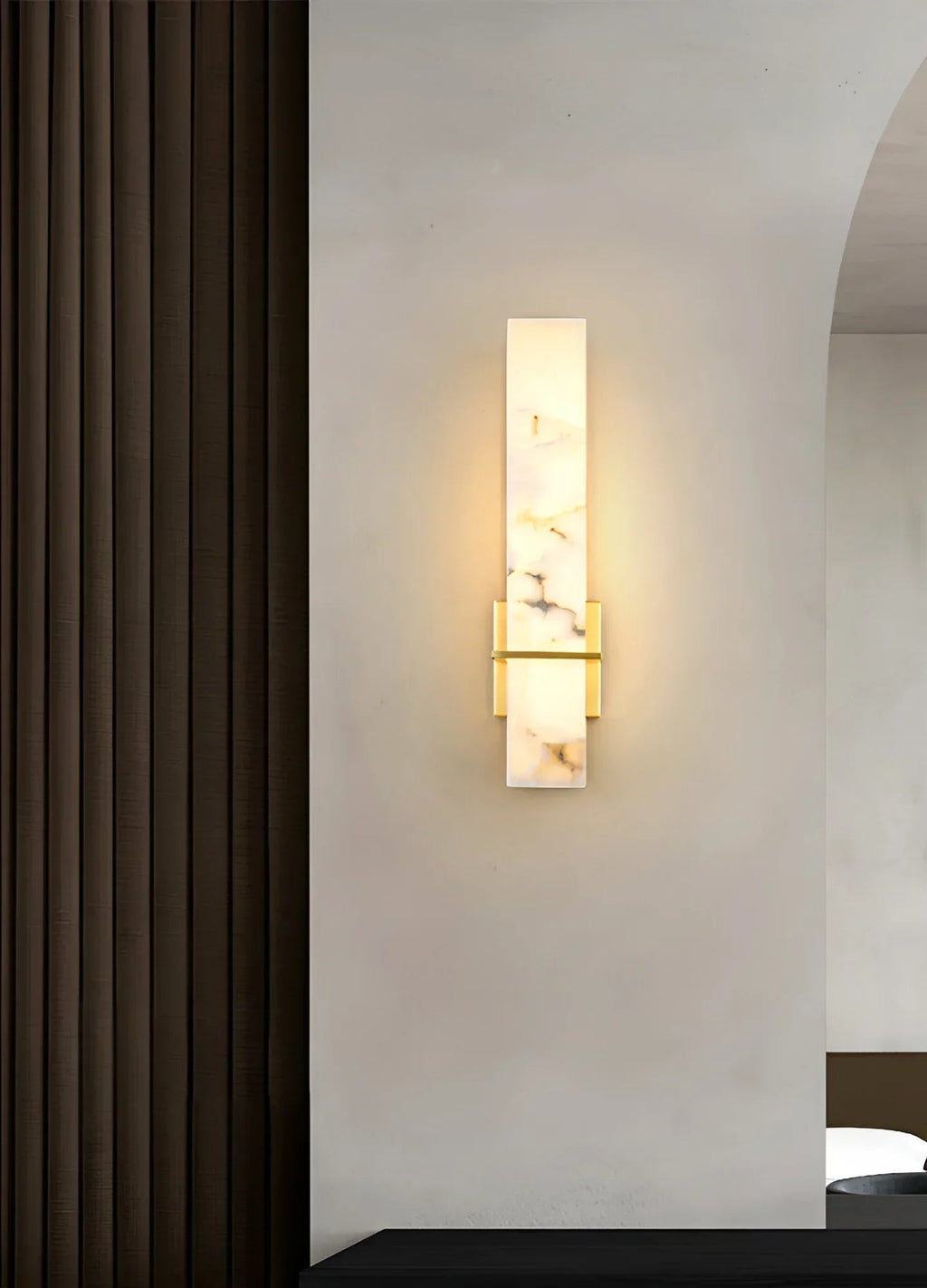 Rectangle Alabaster Milan Wall Sconce