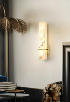 Rectangle Alabaster Milan Wall Sconce