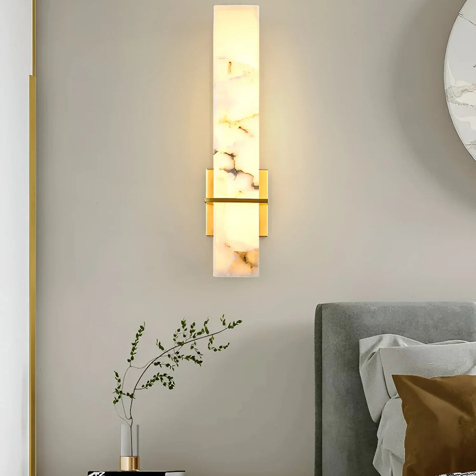 Rectangle Alabaster Milan Wall Sconce