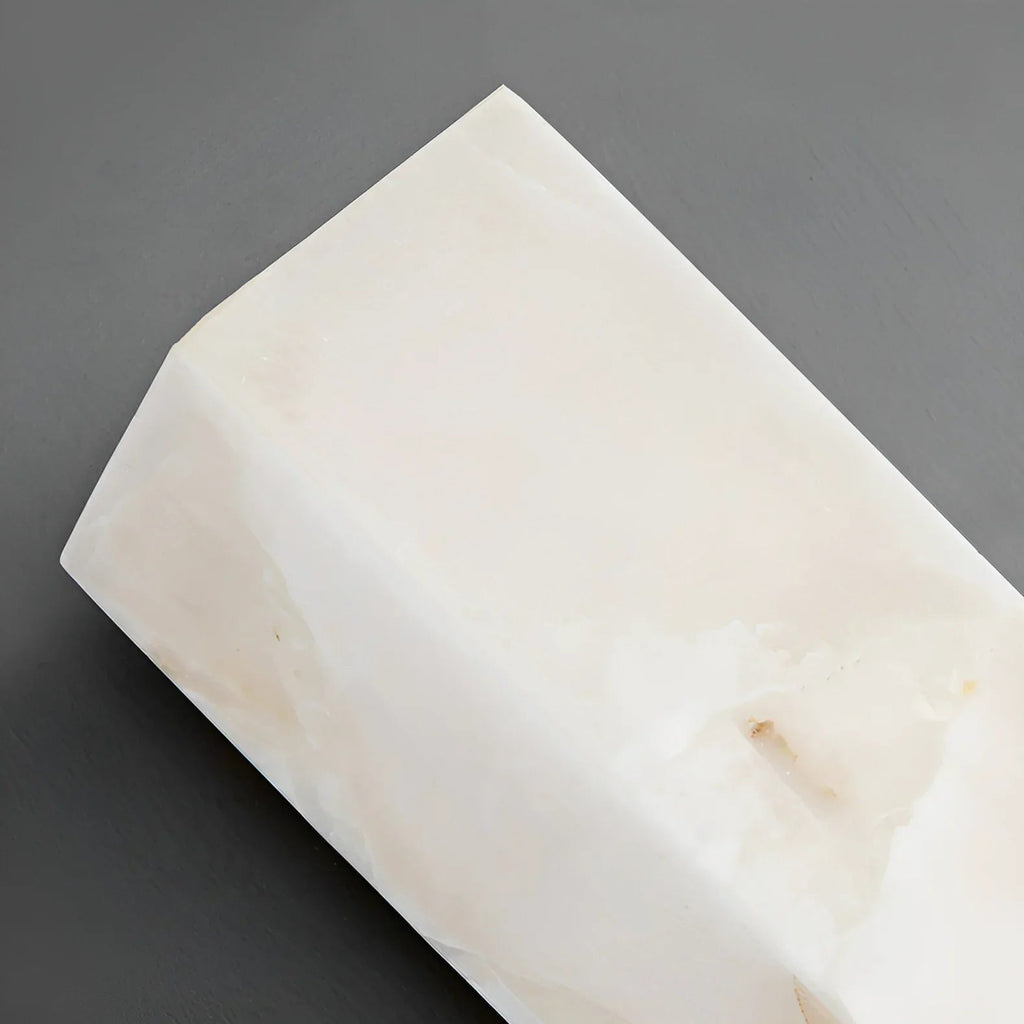 Rectangle Alabaster Milan Wall Sconce