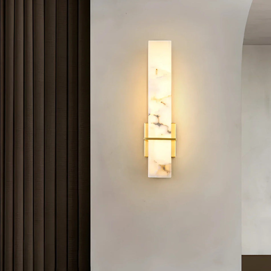 Rectangle Alabaster Milan Wall Sconce