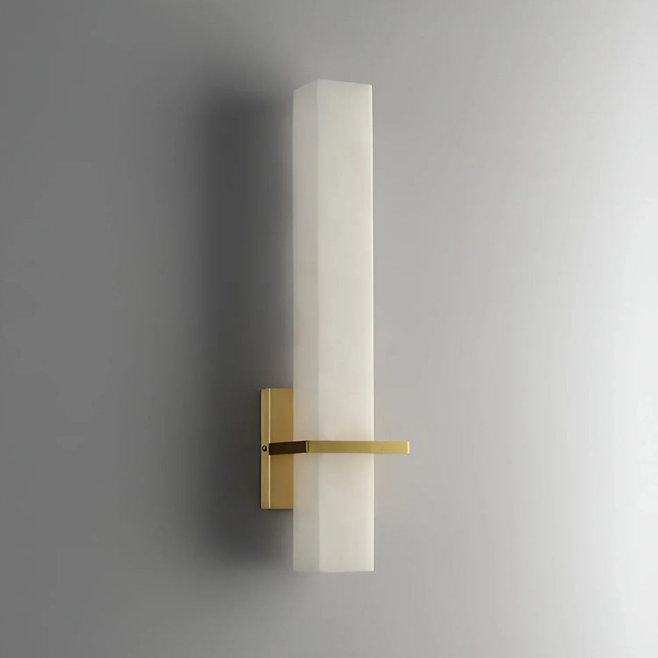 Rectangle Alabaster Milan Wall Sconce