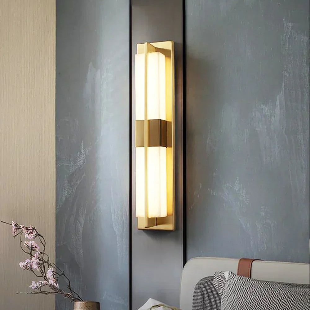 Rectangular Alabaster Wall Sconce
