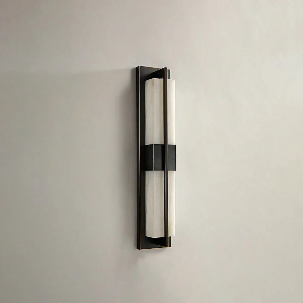 Rectangular Alabaster Wall Sconce