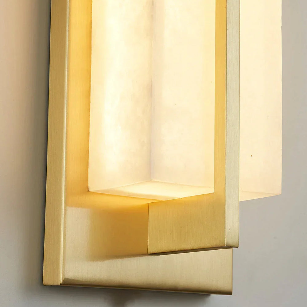 Rectangular Alabaster Wall Sconce