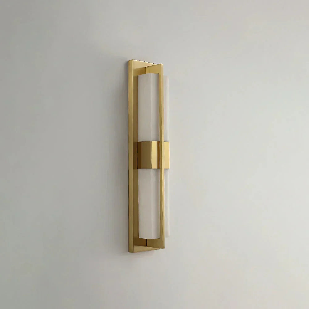 Rectangular Alabaster Wall Sconce