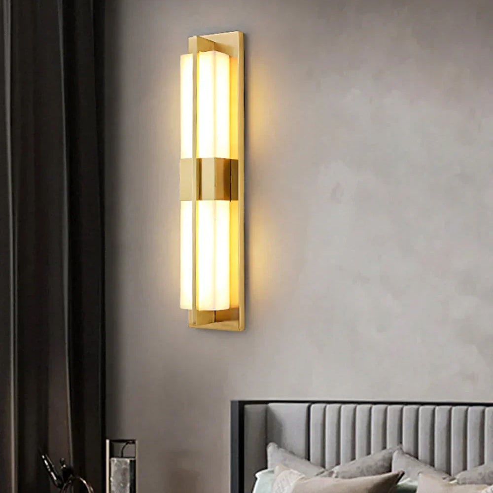 Rectangular Alabaster Wall Sconce
