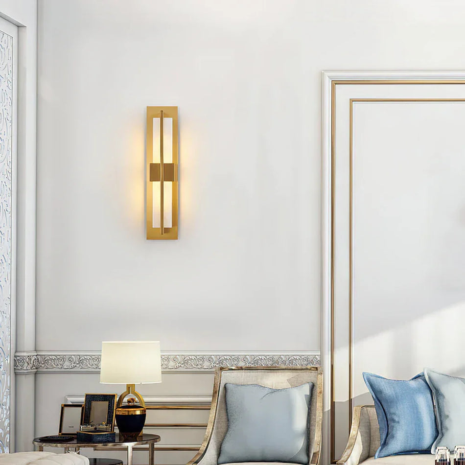 Rectangular Alabaster Wall Sconce