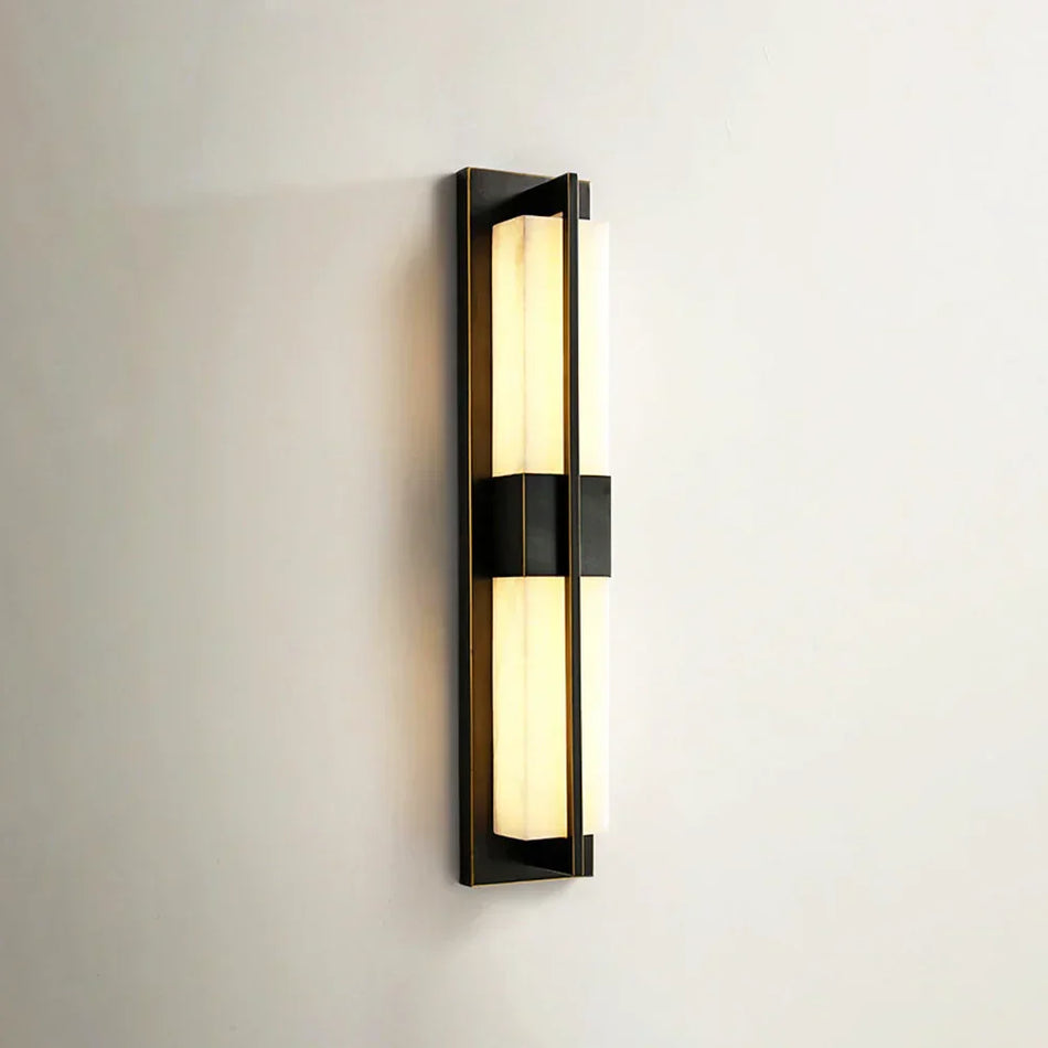 Rectangular Alabaster Wall Sconce