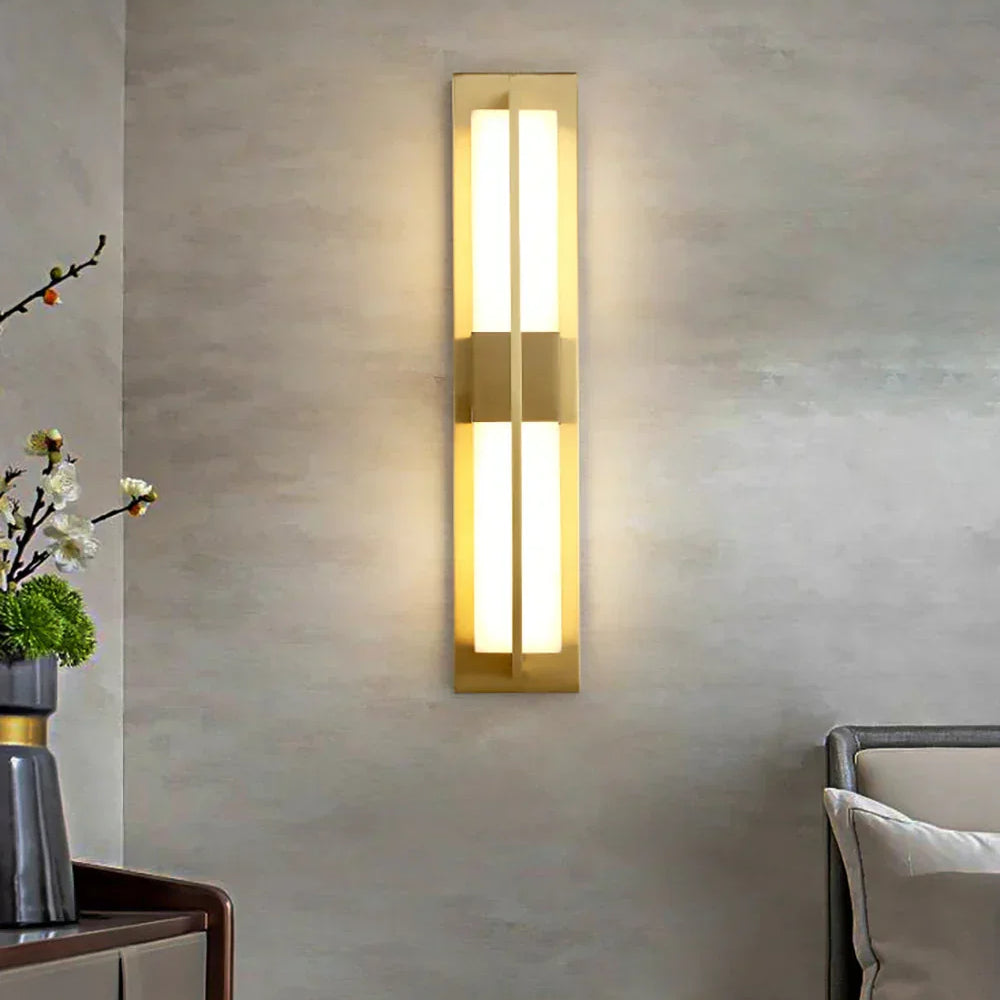 Rectangular Alabaster Wall Sconce