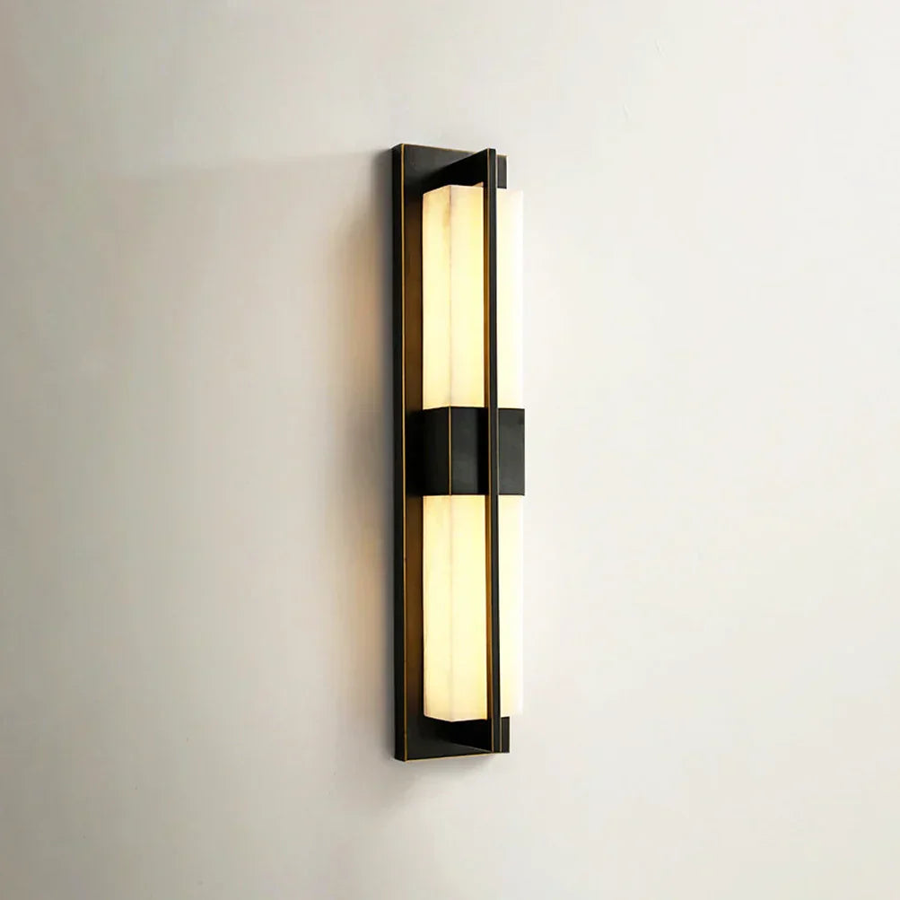 Rectangular Alabaster Wall Sconce