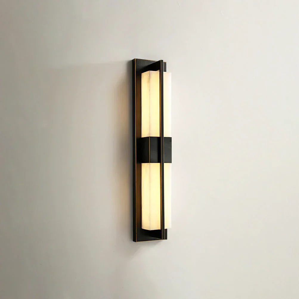 Rectangular Alabaster Wall Sconce