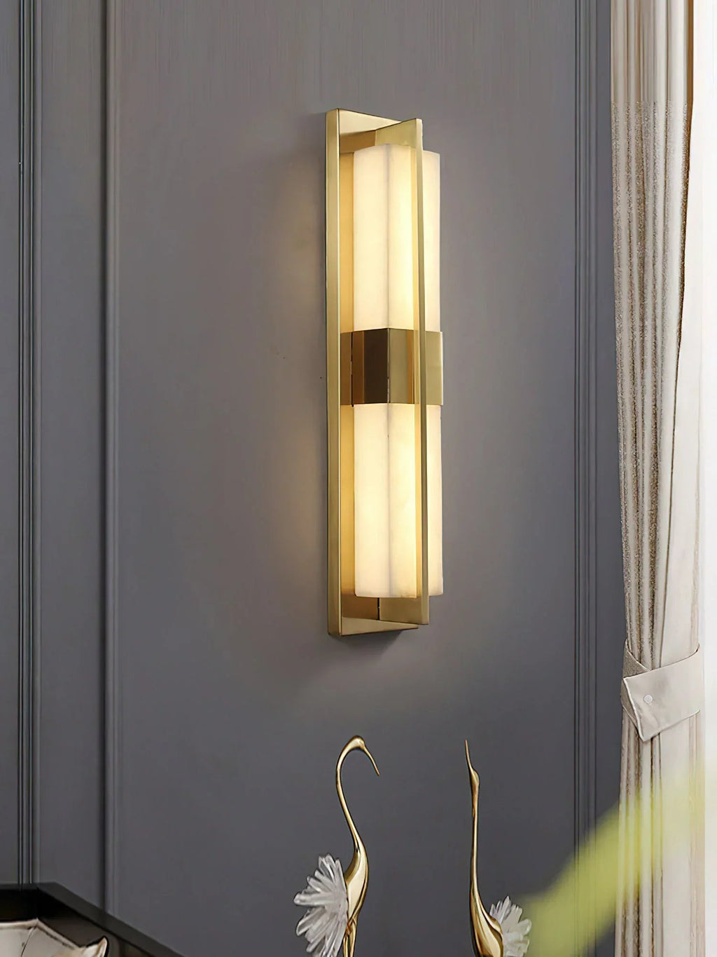 Rectangular Alabaster Wall Sconce