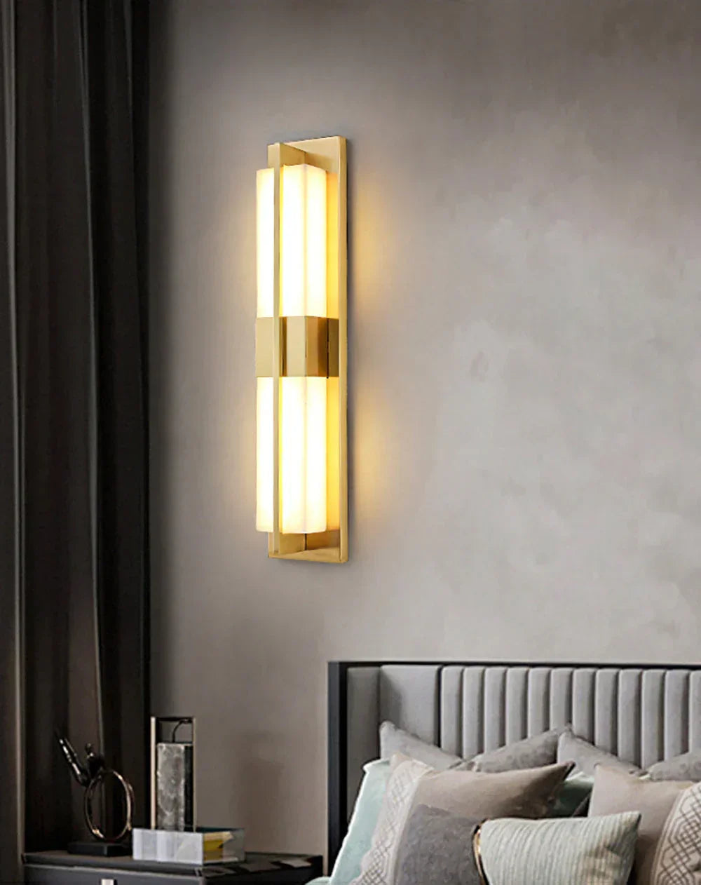 Rectangular Alabaster Wall Sconce