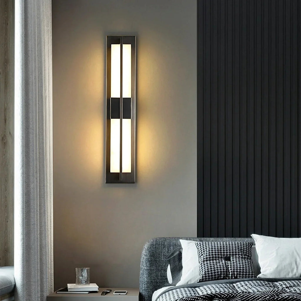 Rectangular Alabaster Wall Sconce