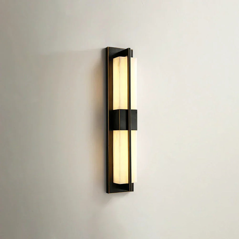 Rectangular Alabaster Wall Sconce