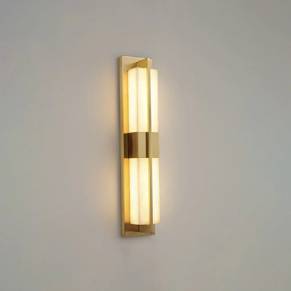 Rectangular Alabaster Wall Sconce
