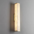 Illuminated Rectangular Alabaster LED Wall Sconce Studio Display